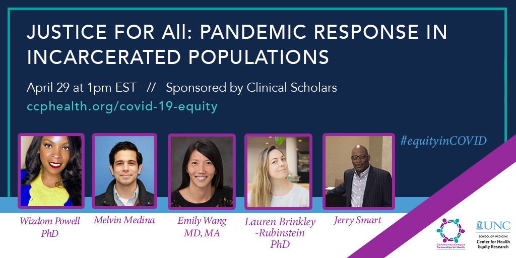 Communities in Partnership Series – Justice for All: Pandemic Response for Incarcerated Populations