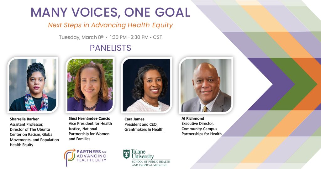 Many Voices, One Goal: Next Steps in Advancing Health Equity Webinar