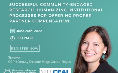 CEACR Speaker Series: Successful Community-Engaged Research