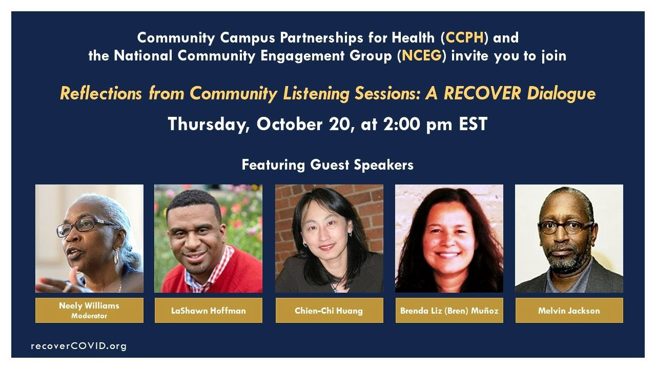 Reflections from Community Listening Sessions: A RECOVER Dialogue – October 20