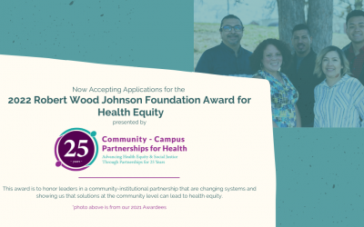 Apply now for the 2022 RWJF-CCPH Award for Health Equity – due Dec 7!