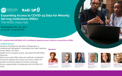 Expanding Access to COVID-19 Data for Minority Serving Institutions (MSIs):  The RADx Data Hub