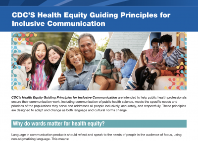 CDC’s Health Equity Guiding Principles for<br>Inclusive Communication