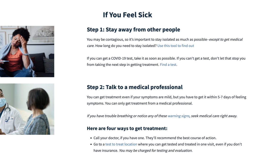 What to do if you feel sick