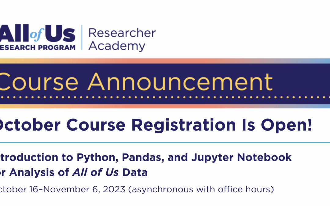 All of Us Researcher Academy Course Announcement