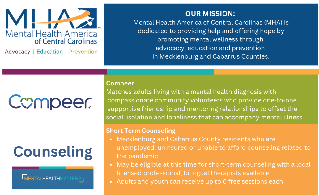 Mental Health America of Central Carolinas Organization Overview and Resources