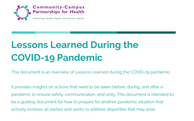 Lessons Learned During the COVID-19 Pandemic