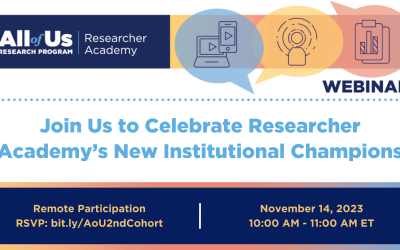 Join Us to Celebrate Researcher Academy’s New Institutional Champions